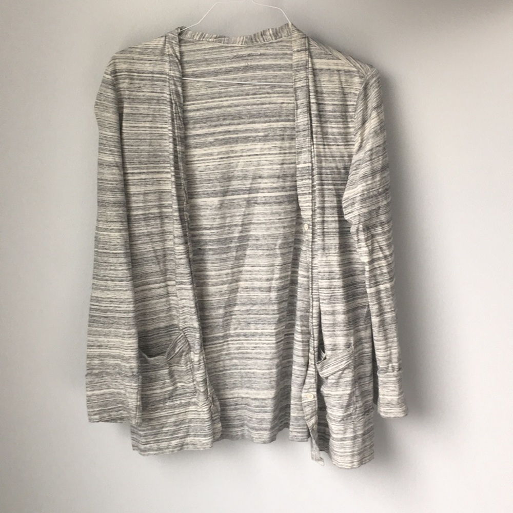 Eddie Bower Cream and Grey Cardigan